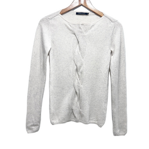 Elegant Cream Sweater - Women's Crew Neck
